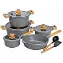 Набор посуды MGC 8 предметов с антипригарным покрытием 1,9/2/3/3,2/5,3 л серый HP-4-404G