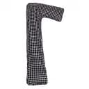 Подушка для вагітних та відпочинку MirSon Г-подібна №5006 Color Line Eshalan 140х40х20 см чорно-біла (2200010969573)