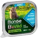 Вологий корм для котів Monge Cat Вwild Gr. Free Wet Adult анчоус з овочами 100 г