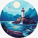 Картина за номерами Ideyka Яскравий маяк 26x26 см (KHO-R1155)