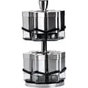 Набір баночок для спецій TS Kitchen HP1321, 12 штук по 120 мл хром із золотом