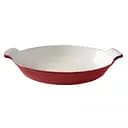Форма чугунная Mazhura Cast Iron, овальная, с ручками, 29х21 см, красный (mzXG29R)