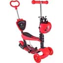 Детский самокат Bambi SC20139 с родительской ручкой колеса PU со светом Красный