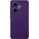 Чехол TPU GETMAN Liquid Silk Full Camera для Infinix Hot 40i Темно фиолетовый / Dark Purple