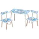 Детский столик Bambi Зайчик M 501-1 деревянный с двумя стульчиками цифры