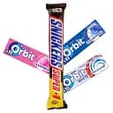 Батончик Snickers Super+1 с арахисом 112 г + резинка жевательная Orbit Winterfresh драже 14 г + резинка жевательная Orbit White драже 14 г + резинка жевательная Orbit Bubblemint 14 г 