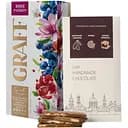 Набір: чай зелений та чорний Graff 1001 Passion з ароматом винограду та гранату 20 шт. x 1.5 г + шоколад Львівська Майстерня Шоколаду молочний з солоною карамеллю та печивом 78 г