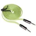 Кабель 3.5 стереоштекер 3.5 стерео плоский gold 1 м зелений