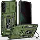 Ударопрочный чехол Epik Camshield Army Ring для Samsung Galaxy S22+ Оливковый / Army Green