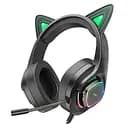 Навушники Hoco W107 Cute cat luminous cat ear gaming headphones Elf cat