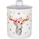 Банка для зберігання продуктів Lefard Різдвяний олень 9.5 см білий (924-463)