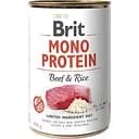 Монопротеиновый влажный корм для собак с чувствительным пищеварением Brit Mono Protein Beef & Rice с говядиной и рисом 400 г