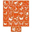 Набор трафаретов для био-тату B - бабочки Fresh Tattoo b_simple_5x5_27_1