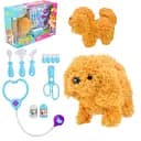 Мягкая интерактивная игрушка собачка, с набором доктора.