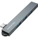 Адаптер перехідник Borofone FH1A 4 в 1 Type-C to 3 USB 2.0/3.0 сірий