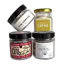 Набор украинских солей: Грибная, Копченая груша, Сырная и Соль с вялеными помидорами – Идеальный подарок для гурманов