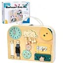 Розвиваючий бізіборд MD 1344 у формі валізки з шестернями, застібками, магнітною доскою та маркерами