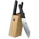 Комплект із 4 кухонних ножів сталевих на підставці Huo Hou Knife Set (HU0059)