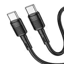 Кабель Hoco Type-C to Type-C Victory charging data cable X83 чорний 1 метр