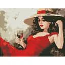 Алмазна мозаїка Дівчина в капелюсі AMO7891, 30х40 см