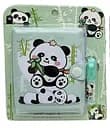 Блокнот на кнопці ПВХ з ручкою-брелоком Панда, 8x10 см, 45 аркушів (В асортименті)