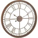 Настінні годинники J-line круглі в металевому корпусі 67 см коричневого кольору (17178)
