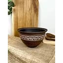 Макітра 1.5 літра керамічна (глиняна) різьблена ангоб