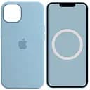 Чохол Epik Silicone case AAA with Magsafe and Animation для Apple iPhone 13, 6.1 Блакитний/Blue Fog