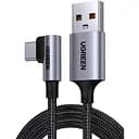 Кабель UGREEN USB-A to Angled USB-C Huawei SuperCharge Cable 2m Dark Gray (60776)