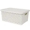 Кошик Diomedea з кришкою 29.7x19.6x13 см 6 л молочний (К12-010) 