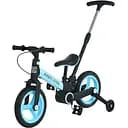 Велосипед-трансформер детский MB 1021-6 2 в 1 Prof1 Kids 12 со съемными колесами черно-голубой