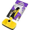 Пуходерка для собак и кошек Bronzedog для ухода за шерстью и подшерстком самоочищающаяся 18х10 см