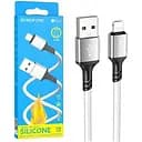 USB-кабель Borofone BX83 Silicone Lightning 1 м белый