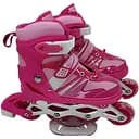 Ролики RS-0037 L (39-42) з підсвіткою рожеві