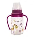 Пляшка для годування Курносики, з 2 сосками, з ручками, 125 мл, фіолетовий (7009 фіол)