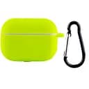 Силіконовий футляр New з карабіном для навушників Airpods Pro Салатовий / Neon green