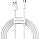 Кабель Baseus Simple Wisdom Data Cable Kit USB to Micro 2.1 A White 2 шт. (TZCAMZJ-02) [123927]