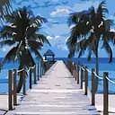 Набір для розпису по номерах Strateg Сходи до океану 20х20 см (HH5580)