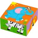 Дерев'яні кубики-пазл Viga Toys Звірята (50836)