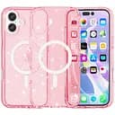 Чохол Epik TPU Galaxy Sparkle MagFit для Apple iPhone 16, 6.1 Pink+Glitter