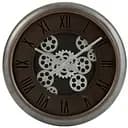 Настінні годинники J-line круглі в металевому корпусі зі срібним механізмом 52 см (2915)