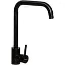 Смеситель кухонный Platinum NА3008B поворотный однорычажный из нержавеющей стали черный матовый