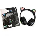 Бездротові дитячі навушники Cat Ear STN-28 Bluetooth з котячими вушками, що світяться чорні