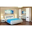 Комплект модульный в спальню ВМК (БРВ) Ацтека N77817 Белый/Белый глянец (BRW-1625)