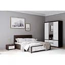 Комплект модульный в спальню ВМК (БРВ) Каспиан МДФ N77781 Венге магия/Белый снег (BRW-1734)