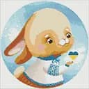 Алмазна мозаїка Ideyka Зайчик Катерина Валер'єва на підрамнику 40х40 см (AMO7432)