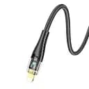 Кабель PD Hoco U121 золотистий standard Transparent Discovery Edition iP 1,2 м чорний