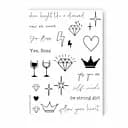 Набор временных татуировок GIRL POWER Tattooshka LB-101