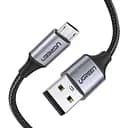 Кабель Ugreen US290 USB 2.0 to Micro Cable Nickel Plating Aluminum Braid 2A 2 м Black (6957303861484)