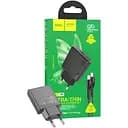 Сетевое зарядное устройство Hoco N37 PD20W + кабель lightning